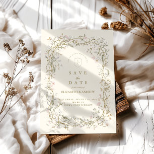 Elegant Woodland Fern Wedding Save The Date