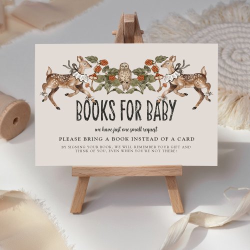 Elegant Woodland Forest Book Request Enclosure Card