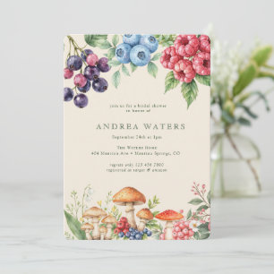 Elegant Woodland   Forest Botanical Bridal Shower Invitation