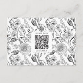 Elegant Woodland Fox Floral Sketch Fairytale Enclosure Card (Back)