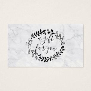 Elegant Woodland Garland Marble Gift Certificate