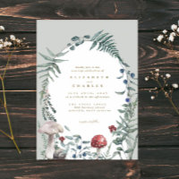 Elegant Woodland Mushroom Fern Wedding