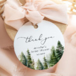 Elegant woodland pine trees bridal thank you favor tags<br><div class="desc">Elegant woodland pine trees bridal thank you Favor Tags
Matching items available.</div>