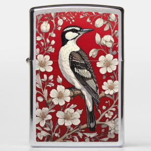 Elegant Woodpecker Floral William Morris Inspired Zippo Lighter