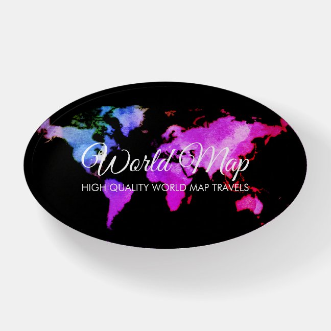 Elegant World Map Trip Globe Travel Agent store Paperweight