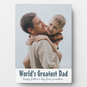 Elegant World's Greates Dad Fathers Day Photo Plaque