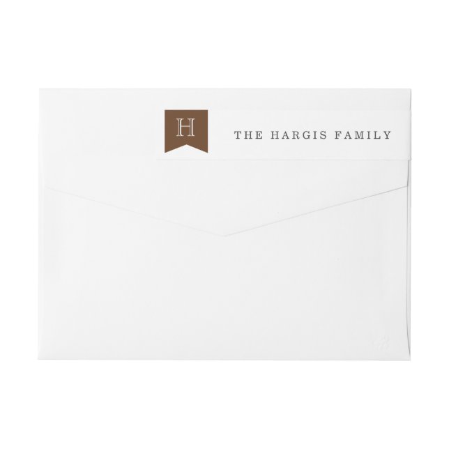 Elegant Wrap Around Return Address Label (Back)