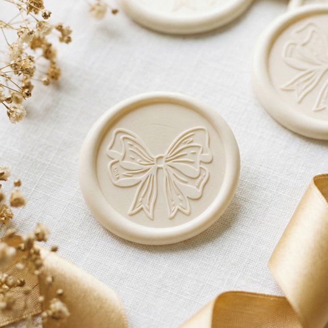 Elegant Wrapped Present Gift Double Bow Wax Seal Stamp (Elegant Wrapped Present Gift Double Bow Wax Seal Stamp)