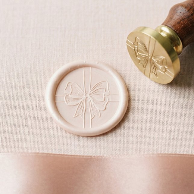 Elegant Wrapped Present Gift Ribbon & Bow Wax Seal Stamp (Elegant Wrapped Present Gift Ribbon & Bow Wax Seal Stamp)
