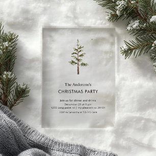 Elegant Wreath Christmas Party Acrylic Invitation