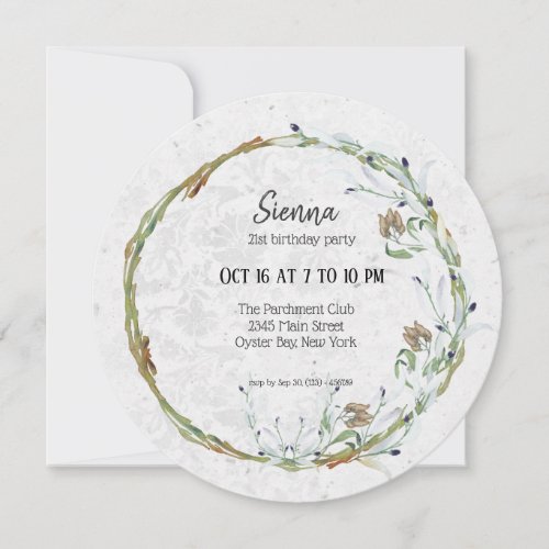 Elegant Wreath for all occassions Invitation