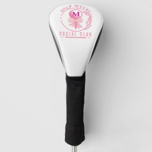 Elegant Wreath Monogram Golf Wives Social Club Head Cover