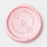 Elegant Wreath Monogram Wedding Wax Seal Sticker<br><div class="desc">Elegant Wreath Monogram Wedding Wax Seal Sticker. An easy peel-and-stick version of a traditional wax seal. A great alternative to save time and money on traditional wax. Click the personalize button to customize this design,  visit my store: Youtopia Official for more.</div>