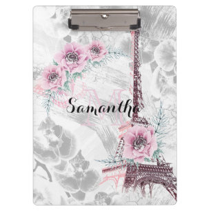 Elegant Wreath of pink flowers. Clipboard