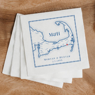 Elegant Wychmere Beach Club Wedding Napkins