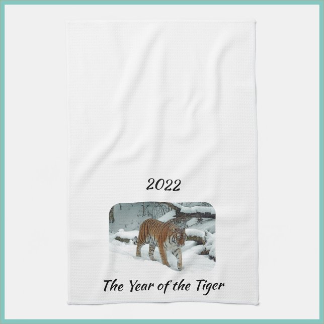 Elegant Year of the Tiger 2022 Kitchen Towel (Creator Uploaded)
