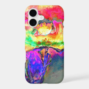Elegant Yellow abstract Poppy Watercolor floral iPhone 17 Case
