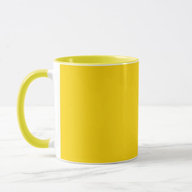 Elegant Yellow and Gold Mug for Stylish Sips Daily (Left)