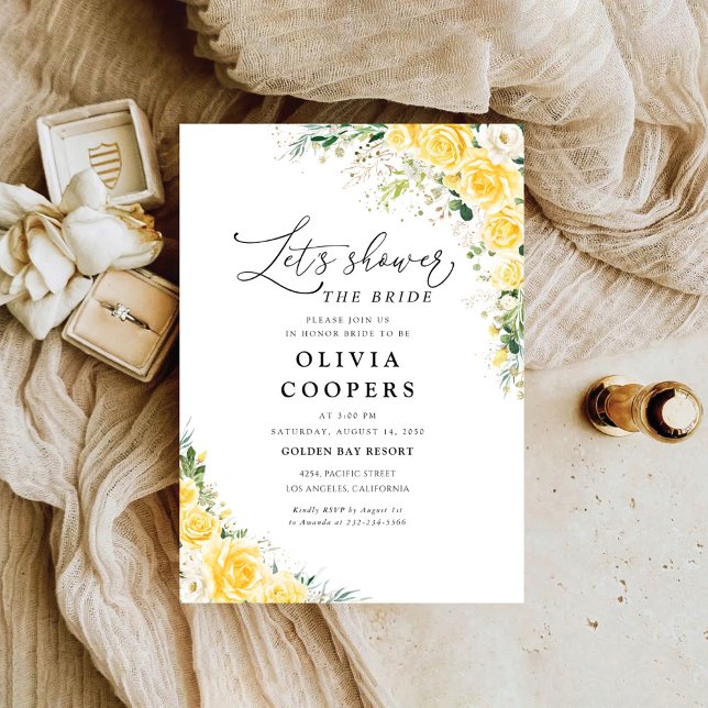 Elegant Yellow Bridal Shower Invitation (Creator Uploaded)