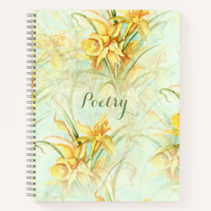 Elegant Yellow Daffodils Poetry Notebook