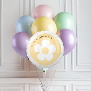 Elegant Yellow Daisy Birthday   Floral Party Balloon