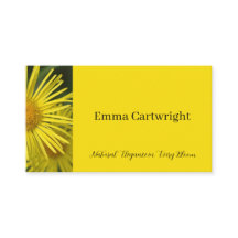 Elegant Yellow Floral Business Card