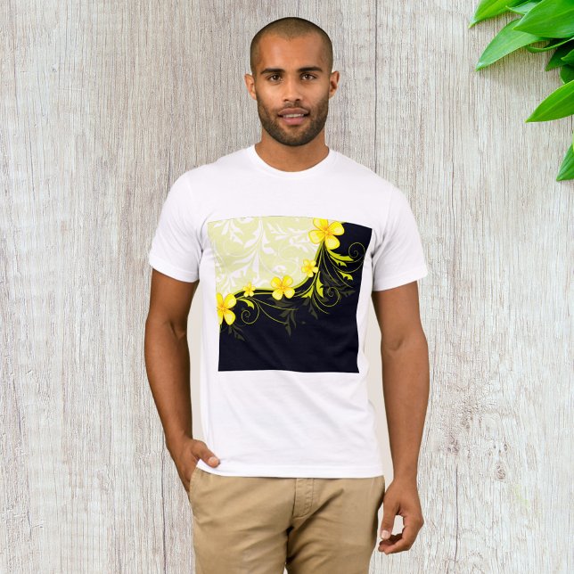 Elegant Yellow Floral Damask T-Shirt (Creator Uploaded)