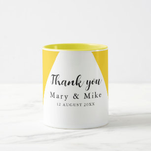 Elegant Yellow Floral Thank You Ceramic Combo Mug