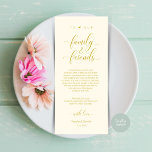 Elegant Yellow Gold, Place Setting Thank You Card<br><div class="desc">This is the Modern classyYellow Gold, Dinner Place Setting Thank You Cards. Share the love and show your appreciation to your guests, when they sit down at their seat and read this personalised charming thank you place setting card. It's a wonderful way to kick off your special day celebration! Please...</div>