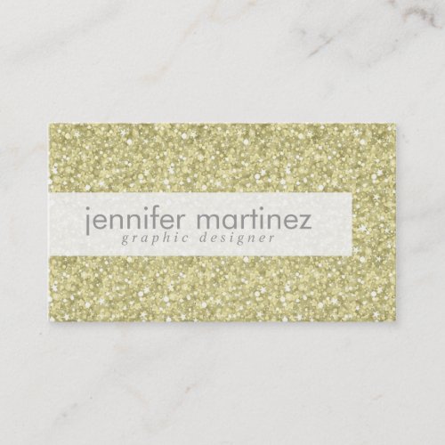 Elegant Yellow Gold Tones Glitter &amp; Sparkles 2 Business Cards