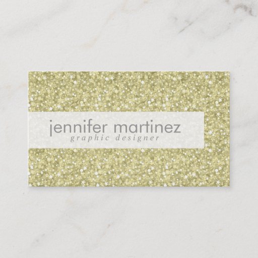 Customizable Elegant Yellow Gold Tones Glitter & Sparkles 2 Business Cards