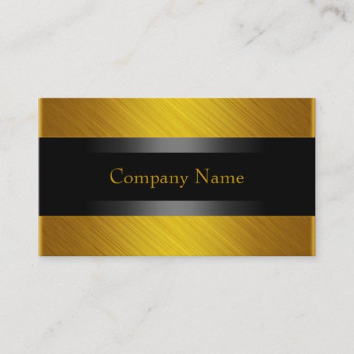 Customizable Elegant Yellow Gold with Black Business Card Template