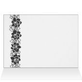 Elegant "yellow gray"  floral table seating card (Inside Horizontal (Top))