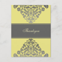 Elegant "yellow gray" Thank You Cards