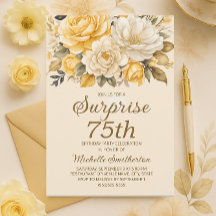 Elegant Yellow Ivory Cream Floral Surprise