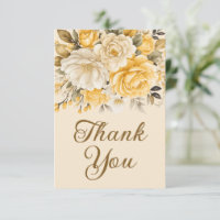 Elegant Yellow Ivory Cream Floral Surprise