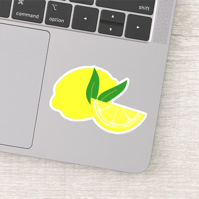 Elegant Yellow Lemon Sticker (Detail)