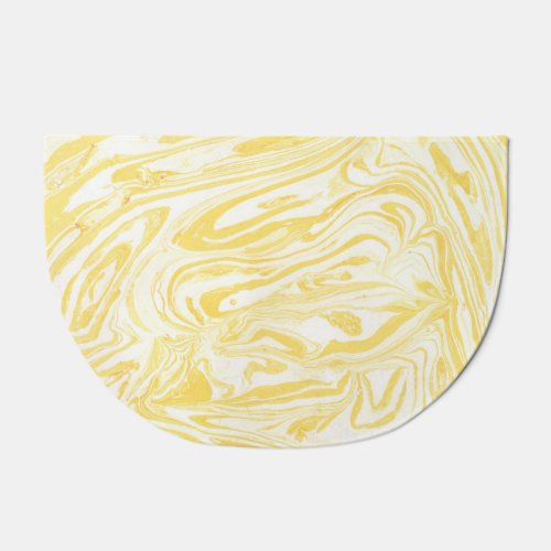 Elegant Yellow Marble Hand_Drawn Texture Doormat