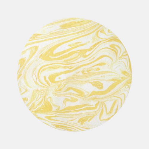 Elegant Yellow Marble Hand_Drawn Texture Rug