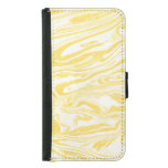 Elegant Yellow Marble: Hand-Drawn Texture Samsung Galaxy S5 Wallet Case