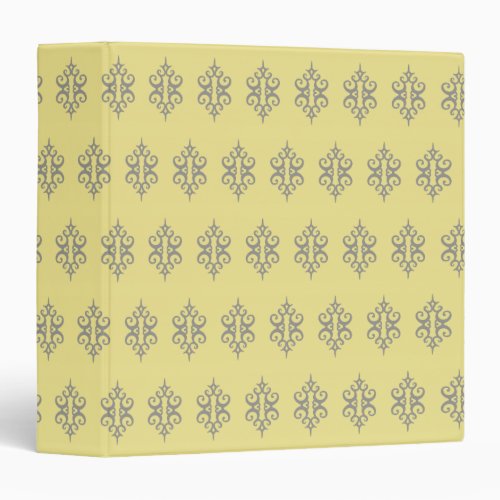 Elegant Yellow Pattern Binder