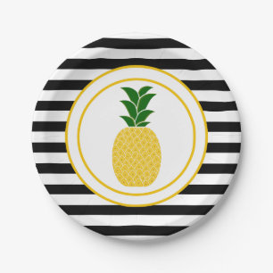 Elegant Yellow Pineapple Paper Plates