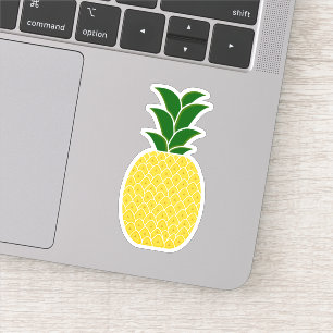 Elegant Yellow Pineapple Sticker