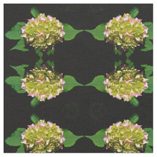 Elegant yellow pink Hydrangea pink yellow flower Fabric