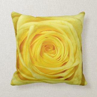 Elegant Yellow Rose Collection Throw Pillow