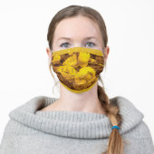 Elegant Yellow Roses Adult Cloth Face Mask (Worn)