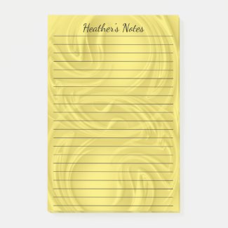 Elegant Yellow Shadows and Swirls Custom