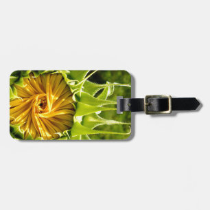 Elegant yellow sunflower photo luggage tag