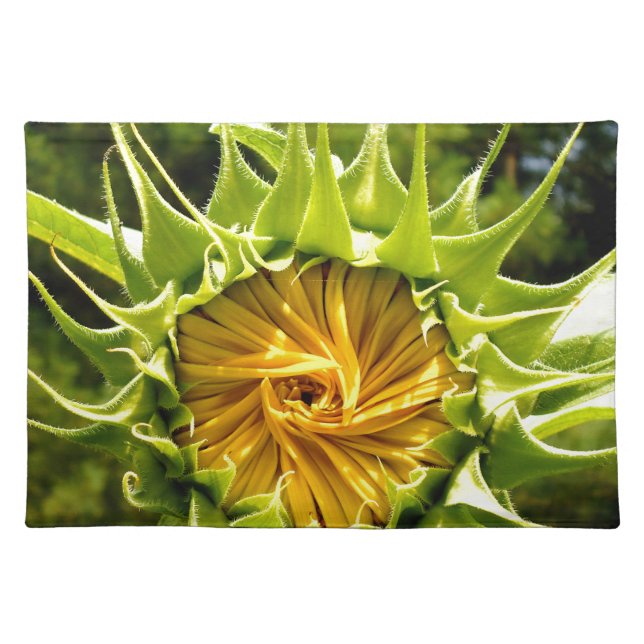 Elegant yellow sunflower photo placemat (Front)