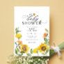 Elegant Yellow Sunflower Sunny Bee Baby Shower Invitation